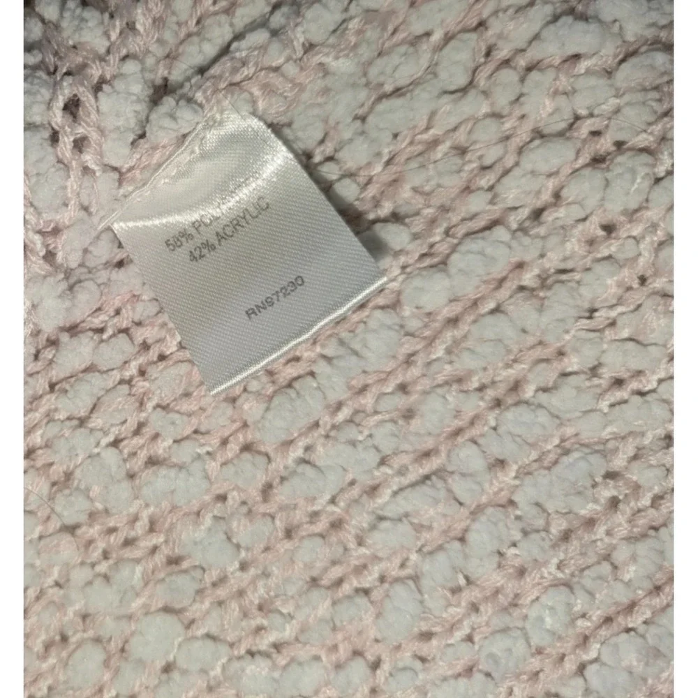 Almost Famous Women Pink Pullover Sweater XL Slub Textured Knit Cozy Loose Knit - Picture 7 of 9